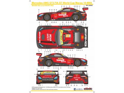 AMG GT GT Cup Macau 18 #888 Instruction