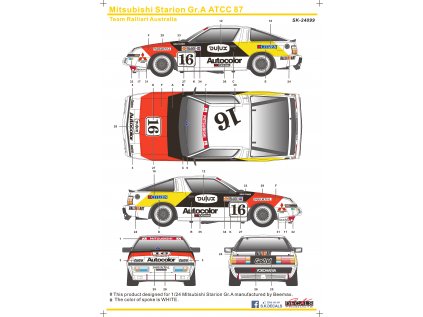 Mitsubishi Starion Gr.A ATCC 87 Team Ralliart Aus Instruction