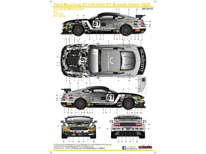 Ford Mustang GT4 British GT Brands Hatch 2020 Academy Motorsport Instruction