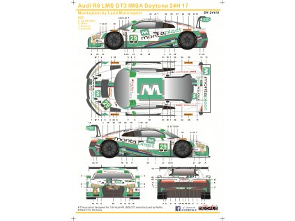 Audi R8 LMS GT3 IMSA Daytona 24H 17 #29 Land Motorsport Instruction