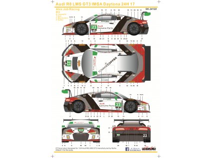 Audi R8 LMS GT3 IMSA Daytona 24H 17 #23 Alex Job Racing Instruction