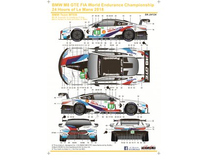 BMW BMW M8 GTE FIA World Endurance Championship Le Mans 24H 2018 BMW Team MTEK Instruction
