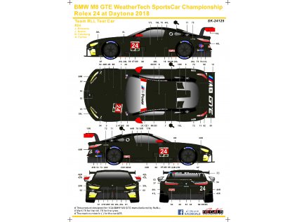 BMW M8 GTE WeatherTech SportsCar Championship Daytona 24H 2018 BMW Team RLL Test Car Instruction