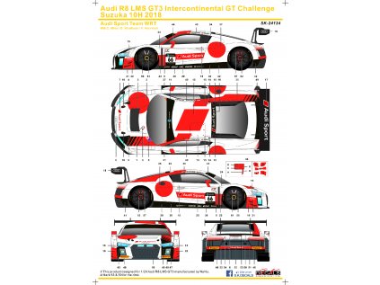 Audi R8 LMS GT3 Intercontinental GT Challenge Suzuka 10H 2018 Audi Sport Team WRT Instruction