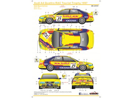 Audi A4 Quattro RAC Tourist Trophy 1997 Abt Sportsline Instruction