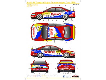 Audi A4 Quattro Super Tourenwagen Cup 1998 Abt Sportsline #5 Instruction