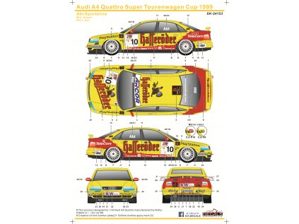 Audi A4 Quattro Super Tourenwagen Cup 1999 Abt Sportsline Instruction