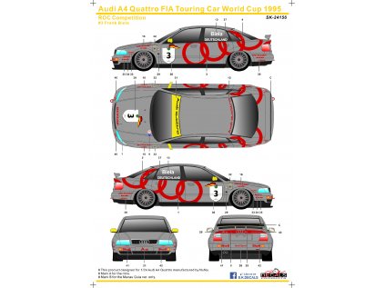 Audi A4 Quattro FIA Touring Car World Cup 1995 ROC Competition Instruction