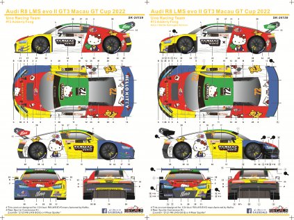 Audi R8 LMS evo II GT3 Macau GT Cup 2022 Uno Racing Team Instruction