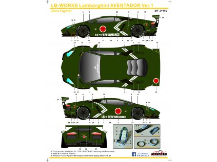 LB WORKS Lamborghini AVENTADOR Ver.1 Zero Fighter Instruction