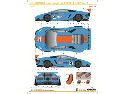 LB WORKS Lamborghini AVENTADOR Ver.1 Monster Gulf Instruction