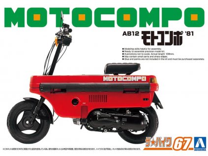 Model Kit motorka AOSHIMA AO06290 - Honda AB12 Motocompo '81 (1:12)