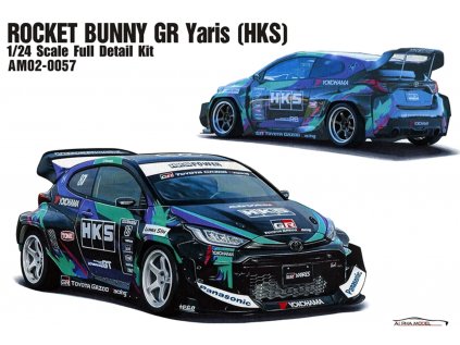 Resinový model auto ALPHA MODEL AM02-0057 - Rocket Bunny Toyota GR Yaris(HKS) (1:24)
