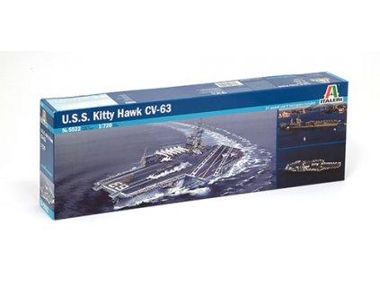 1685 model kit lod italeri 5522 u s s kitty hawk cv 63 1 720