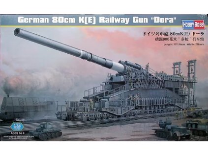 Plastový model military HOBBY BOSS 82911 - German 80cm K(E) Railway Gun "Dora" (1:72)