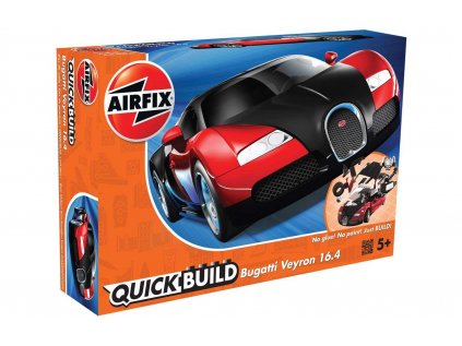 173 quick build auto airfix j6020 bugatti veyron cervena