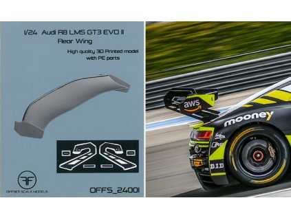 Doplnok OFFSET SCALE MODELS OFFS_24001 - Audi R8 LMS GT3 EVOII Rear Wing (1:24)