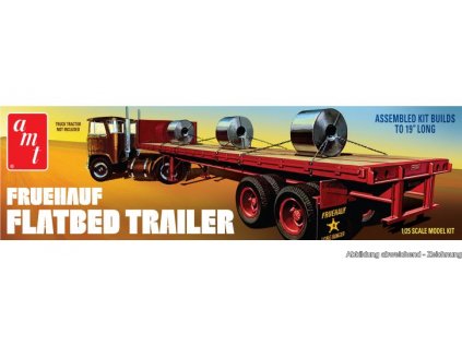 Plastový model náves AMT 1399 - Fruehauf Flatbed Trailer (1:25)