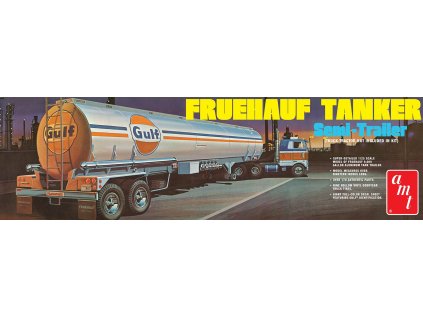 Plastový model náves AMT 1354 - Gulf Fruehauf Tanker Semi Trailer (1:25)