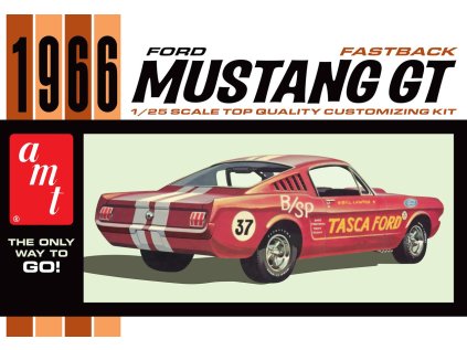 Model Kit auto AMT 1305 - 1966 FORD MUSTANG FASTBACK GT (1:25)