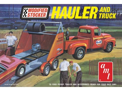 Model Kit auto AMT 1310 - 1953 Ford Pickup "Modified Stocker Hauler and truck" Gulf (1:25)