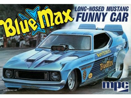 Plastový model auto MPC 0930 - Blue Max Long-Nosed Mustang Funny Car (1:25)