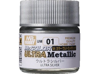 Mr. Color Ultra Metallic Colors II GUNZE UM01 - Ultra Silver II 10ml