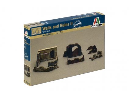 1784 model kit doplnky italeri 6090 walls and ruins ii 1 72