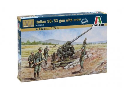 1802 model kit figurky italeri 6122 italian 90 53 gun with crew 1 72