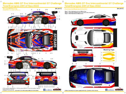 Mercedes AMG GT Evo Intercontinental GT Challenge TotalEnergies 24H of Spa 2022 GruppeM Racing Instruction