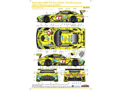 Mercedes AMG GT Evo ADAC TotalEnergies 24H of Nurburgring 2023 Team Bilstein Instruction