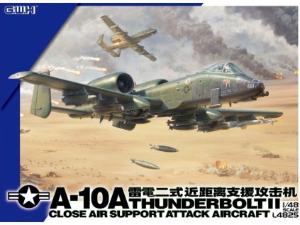 Plastový model lietadlo GWH L4825 - A-10A Thunderbolt II Close Air Support Attack Aircraft 1/48