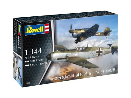 Plastic ModelKit letadlo 03770 Messerschmitt Bf109E Junkers Ju87B Stuka 1 144 a153705569 10374