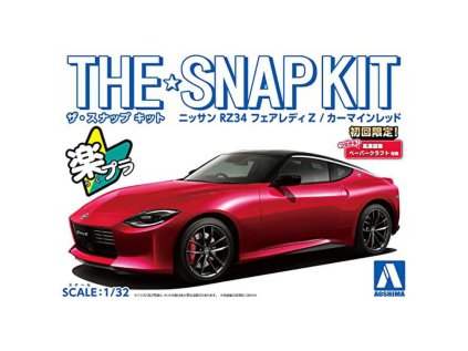 Model Kit auto AOSHIMA AO06262 - The Snap Kit Nissan RZ34 Fairlady Z / Carmine Red (1:32)