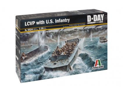 1907 model kit lod italeri 6524 lcvp with us infantry 1 35