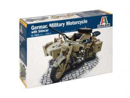 2033 model kit military italeri 7403 german military motorcycle with sidecar 1 9