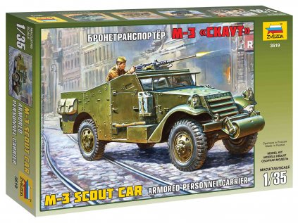 212 model kit military zvezda 3519 m 3 armored scout car 1 35