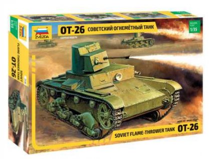 239 model kit tank zvezda 3540 t 26 flamethrower re release 1 35