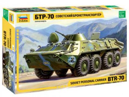 266 model kit military zvezda 3556 btr 70 soviet apc re release 1 35