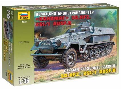 281 model kit military zvezda 3572 hanomag sd kfz 251 1 ausf b 1 35