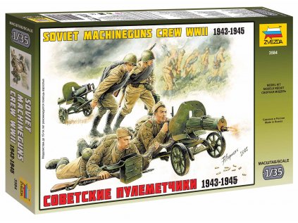 299 model kit figurky zvezda 3584 soviet machineguns with crew 1 35