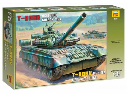 305 model kit tank zvezda 3592 russian main battle tank t 80bv 1 35