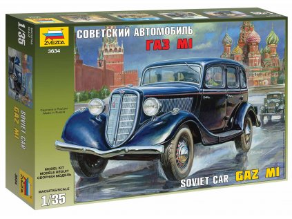 371 model kit military zvezda 3634 gaz m1 soviet car 1 35