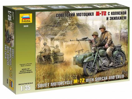 380 model kit figurky zvezda 3639 soviet wwii motorcycle m 72 1 35