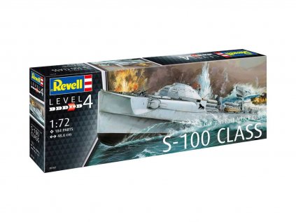 4442 plastovy model lod revell 05162 german fast attack craft s 100 class 1 72