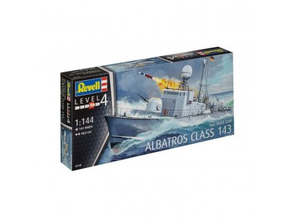 4445 plastovy model lod revell 05148 fast attack craft albatros class 143 1 144