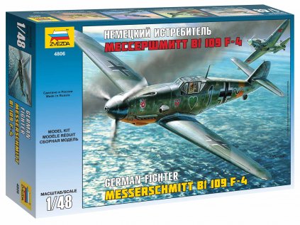 452 model kit lietadlo zvezda 4806 messerschmitt bf 109 f4 1 48