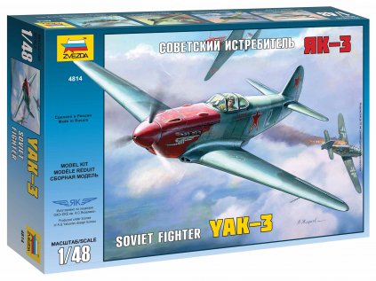 458 model kit lietadlo zvezda 4814 yak 3 soviet wwii fighter 1 48