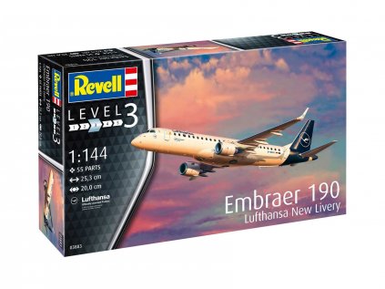 4601 plastovy model lietadlo revell 03883 embraer 190 lufthansa new livery 1 144