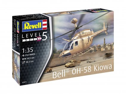4763 plastovy model vrtulnik revell 03871 oh 58 kiowa 1 35